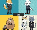ポップで安心感のある動物アイコンを描きます 20〜80%くらいの擬人化 / アイテム１点 無料 イメージ4
