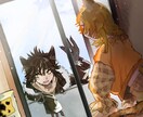 商用・著作権可　イラスト全般描きます ラフ2案・おまかせ可！血、人外可！モノクロorカラー イメージ6