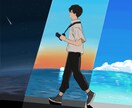 自然と人物を組み合わせたイラストを作成します 自然と人物を組み合わせた「エモい」イラストをアイコンに イメージ1
