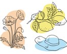 ラフ線画×シンプル着彩のオシャレなイラスト描きます ミニマルなデザインや手描き感のあるイラストをお探しの方に！ イメージ2