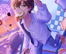 サムネや動画など多岐に渡って使える一枚絵描きます アニメ塗りや厚塗り、男性、女性、デフォルメ何でもいけます！ イメージ3