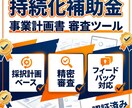 持続化補助金の事業計画書を事前審査します 【精密診断】30社の事例を学習した事業計画書審査ツール イメージ1