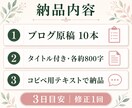 HPB掲載用ブログ10本を作成します 忙しいサロン向け、コピペで使える原稿を3日で納品 イメージ2