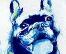 大切なペットを青い似顔絵にします 犬・猫・鳥…動物の絵をアイコンやバナーに！遺影やプレゼントに イメージ4