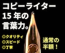コピー何でもご相談に乗ります ブランディング、プロモーション、コンセプト設計など イメージ1