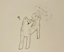 ほんわか、かわいいイラスト描きます 犬をはじめ動物など、色鉛筆で手描きで仕上げます。 イメージ4
