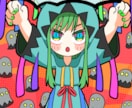 ダークポップ系SDイラストを描きます 4頭身前後の闇や病みを感じるイラストを描かせてもらいます！ イメージ6