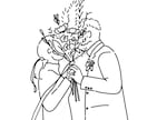 雰囲気そのままウェディング線画イラストを描きます 前撮り 結婚式 ウェルカムボード 結婚祝い 記念日 イメージ4