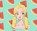 ポップな雰囲気のイラスト制作します SNS等の二次利用オールOKです！ イメージ4