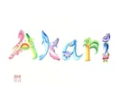 ハワイアンテイストの絵柄でハワイ花文字を作成します 世界にひとつの開運アイテムや贈り物・アイコン・ロゴとして イメージ2