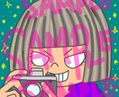 SNS用の似顔絵アイコン描きます ポップでカラフルなバストアップのイラストです♪ イメージ5