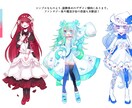 女の子の立ち絵・キャラデザ・女体化デザイン承ります 女の子の立ち絵制作、デザイン承ります！女体化デザインも！？ イメージ2