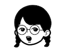 格安！モノクロ顔だけイラスト作成します アイコンにぴったり！短納期でシンプルなイラストを作成します！ イメージ4