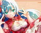 配信・サムネ・ヘッダー・一枚絵の女の子描きます かわいい女の子を丁寧なヒアリングで形にします♪ イメージ1