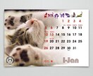 猫の愛くるしい瞬間を集めたフォトカレンダー作ります 2025年度版縁なしフル画像の卓上カレンダーで毎日を一緒に! イメージ7