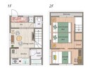 おしゃれで目を引く間取り図面を作ります パッと見でお部屋のイメージが湧きます。民泊案件実績多数あり。 イメージ1
