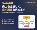 楽天等の店舗の売上を分解し改善点をレポートします アクセス×転換率×客単価で、直す順番が分かります イメージ1
