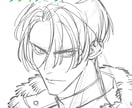 あなたの「うちの子/オリキャラ」描きます 白黒コミックイラスト。長髪男子好きです！！ イメージ4