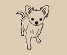 わんちゃん限定！愛犬を可愛いゆるい線画で描きます あなただけのシンプルで可愛い、ほっこり癒される線画イラスト✨ イメージ1