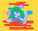 ポップ/個性派なイラスト描きます カラフルな色合いがお好きな方に！！お気軽にご相談下さい！ イメージ3