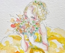 水彩絵の具でふんわり可愛いイラスト描きます 透明水彩ならではの柔らかい雰囲気を演出します！ イメージ10
