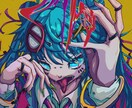 毒々しい女性イラストを描きます バストアップの女性キャラを描きます イメージ7