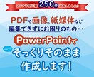 編集できるパワポで納品！PFDや画像を変換します 250件達成！図解もOK！そっくりパワポデータに変換します イメージ1