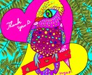 カラフルな動物・ペットのイラスト描きます インパクトのあるイラスト描きます イメージ1