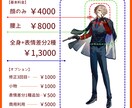 表情差分付き！立ち絵作成いたします アイコンや上半身のみのイラスト作成も可能 イメージ2