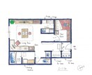 彩色 暖かい手描きの間取り図作成します 思わずほっとする ちょっといい感じの間取り図にしませんか イメージ1