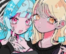 値下げ中♡SNS用アイコン描きます パキッとした個性的なイラストで『目につく』アイコン描きます イメージ1