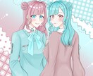 一枚絵・夢絵・など制作します ウエストアップor膝上イラスト描かせて頂きます！ イメージ1
