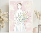 水彩タッチでやわらかなウェルカムボードを制作します 結婚式当日、印刷してそのまま飾れる一枚に仕上げます イメージ8