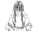 お写真を元にかわいい後ろ姿描きます 身バレ防止のかわいい後ろ姿アイコン イメージ3