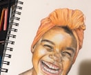 色鉛筆を使って似顔絵をお描きします 色鉛筆、パステルでリアルで鮮やかな似顔絵をお描きします イメージ1