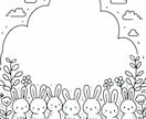 小さいお子さん向け塗り絵イラスト作成します 楽しみながら創造力を育む、シンプルで魅力的な塗り絵セット イメージ3