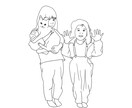 写真から白黒絵を作成します 数学の山田の様な雰囲気の絵が欲しい方におすすめです イメージ1
