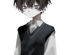 ダークな雰囲気の立ち絵お描きします TRPGなどで利用可能な立ち絵をお描きします イメージ4