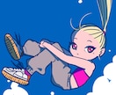 ポップでクセになる！唯一無二のイラスト、描きます 見る人の心を掴む、印象的な一枚絵を制作！ イメージ2