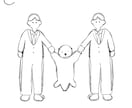 線画のシンプル人物動物アイコン描きます 商用利用可能！最短即日納品可能です イメージ3