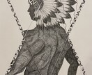 モノクロイラスト描きます 水性ペンで描く繊細で神秘的な世界 イメージ9