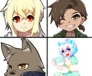 SNS、動画やゲームの立ち絵に使える絵を描きます 可愛い絵柄で老若男女、獣人や異型頭にマスコットキャラもOK イメージ2