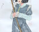 透明水彩でアナログイラストを描きます 柔らかい色彩とにじみで、世界に一枚だけの物語を描きます イメージ6