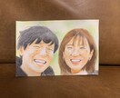 やさしい手描きタッチで似顔絵をお作りします 思い出の一瞬を、やさしい色と表情で形にします。 イメージ2