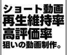 再生維持率の高いショート動画を制作します 最安値で高クオリティなショート動画の制作を致します。 イメージ1