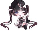 ミニキャラ描きます 小さくても動きのあるポーズと髪でかわいく仕上げます イメージ2