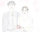 思い出に残る結婚式の似顔絵イラストお描きします ウェルカムボードや両親贈呈品にもオススメ！ イメージ5