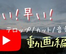 カットやテロップなど簡単な動画編集を安価で承ります スピードと価格は誰にも負けません！ イメージ1