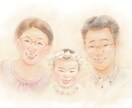 出産祝いにも！想いのこもった似顔絵描きます A4サイズ♪ご自身の手書きメッセージ入りで愛されプレゼントに イメージ4