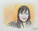 大切な記念日に、温かみのある手描き似顔絵を描きます ギフトとして色鉛筆の温もり溢れる手描き似顔絵を贈ります イメージ3